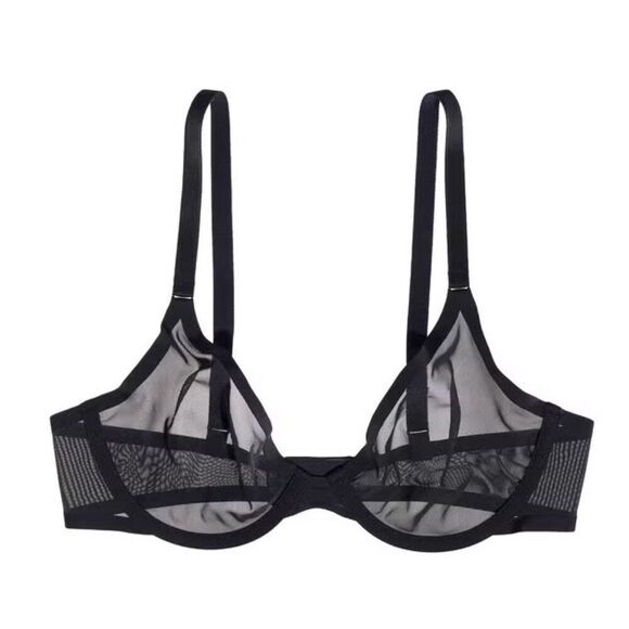 CUUP The Plunge Mesh Black Bra, Various Sizes NEW W/O TAG - Picture 1 of 6